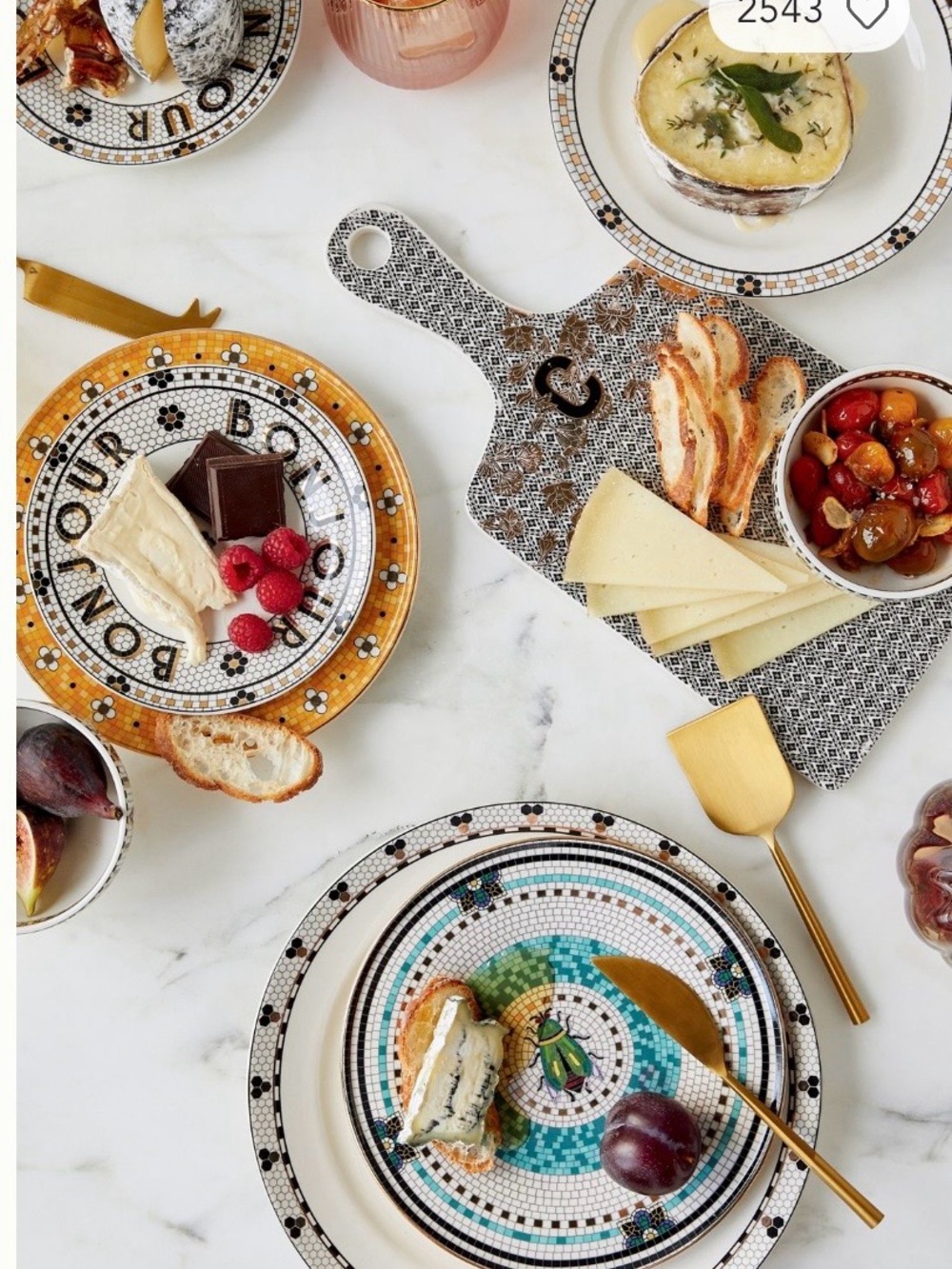 NWT Anthropologie Bistro Tile Bread Plates (set of 4) - Picture 4 of 14